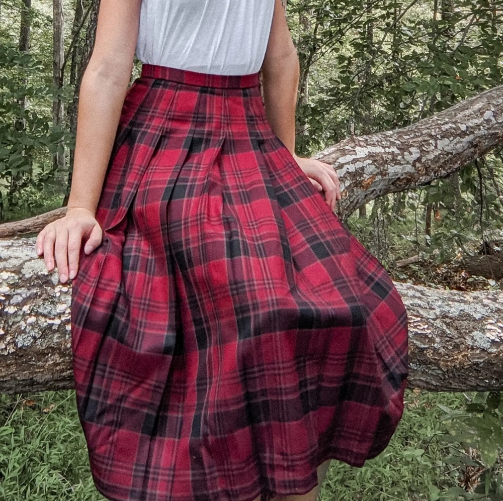 Vintage Pendleton Plaid Wool Skirt 100% wool